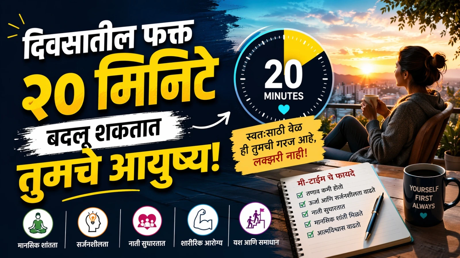 स्वतःचा शोध: धावपळीच्या युगात स्वतःसाठी वेळ काढणे ही 'लक्झरी' नाही, तर 'गरज'!
