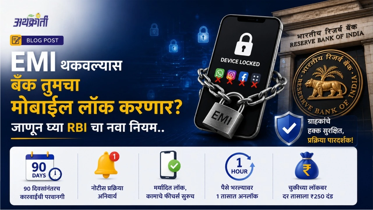 EMI थकवल्यास बँक तुमचा मोबाईल लॉक करणार? जाणून घ्या RBI चा नवा नियम..