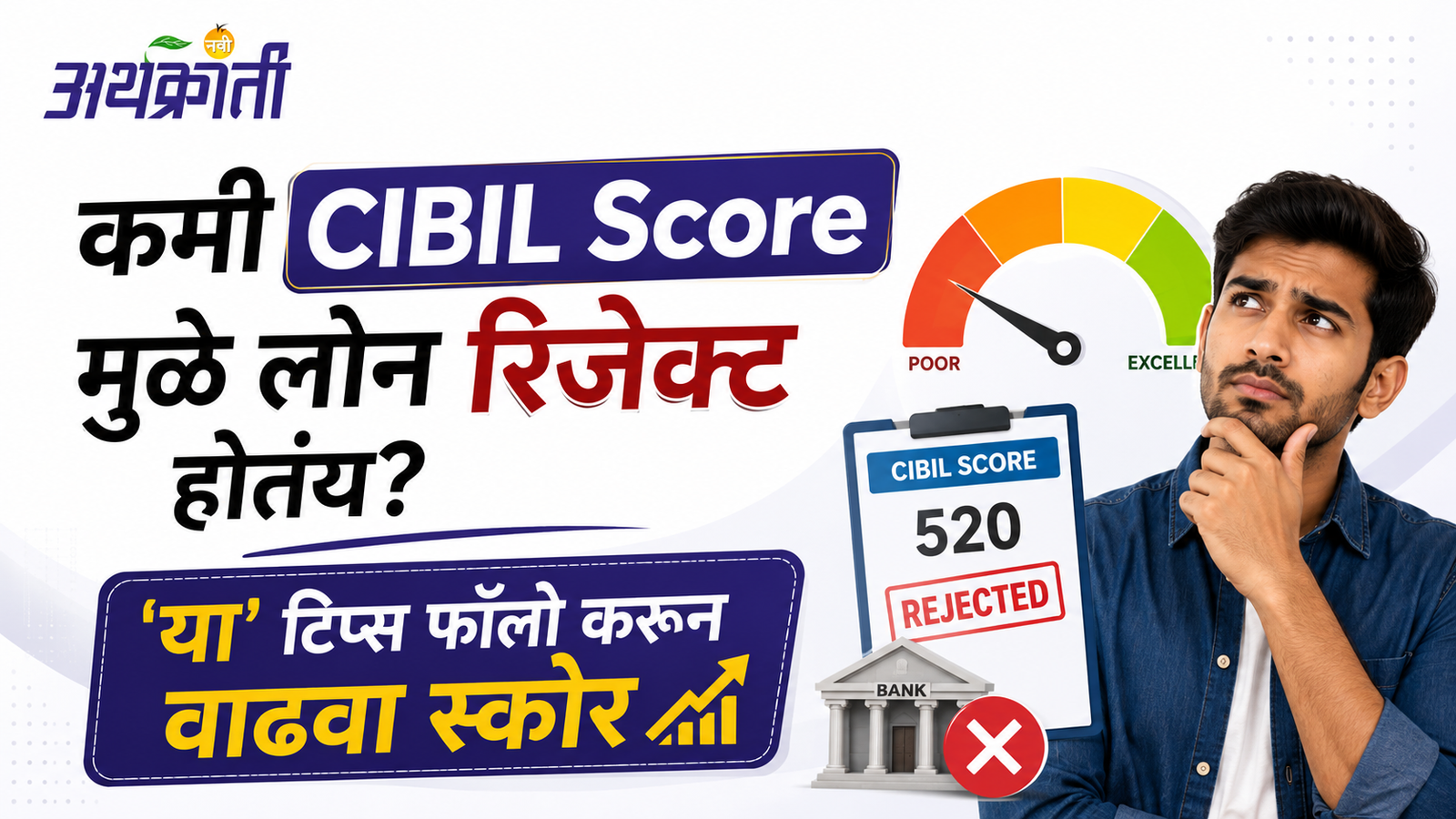 CIBIL Score: तुम्हालाही तुमच्या स्वप्नातलं घर किंवा गाडी घ्यायची आहे पण कमी क्रेडिट स्कोरमुळे तुमची फाईल रिजेक्ट होतेय? तर हा व्हिडीओ तुमच्यासाठी आहे. आज मी तुम्हाला क्रेडिट स्कोर वाढवण्यासाठी भन्नाट टिप्स सांगणार आहे त्यामुळे व्हिडीओ शेवटपर्यंत बघा.